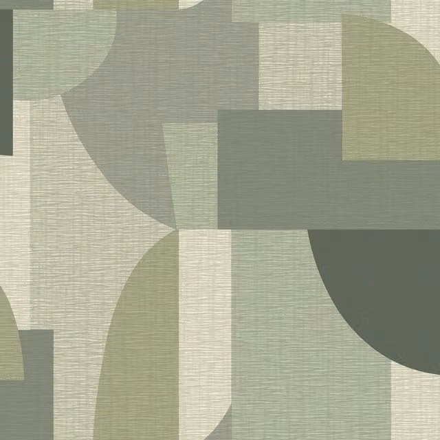 Belgravia Ceruti Geometric Abstract Wallpaper in Green