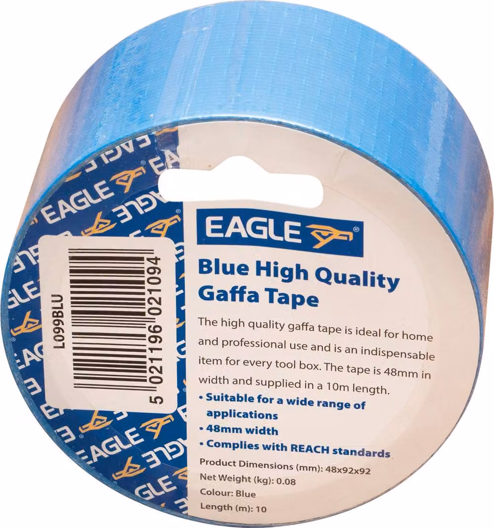 Eagle Blue Cloth Duct Gaffa Tape, 10m – 2