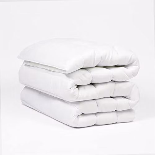 OHS Single Microfibre Mattress Topper, White, W/D/H: 90 x 200 x 3 cm