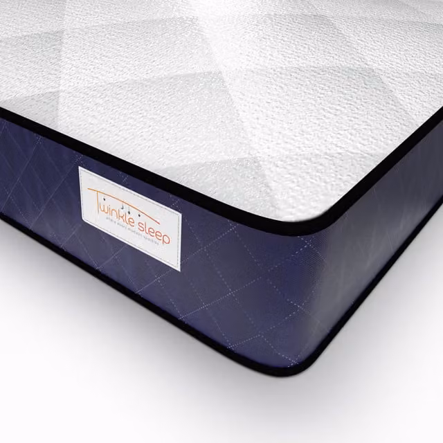 Twinkle Sleep Blue Kids Hybrid Mattress with Temperature Regulation and Antibacterial Fabric, W/D/H: 90 x 190 x 20 cm