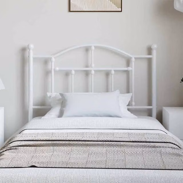 Berkfield Home Metal Headboard in White