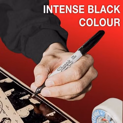 Sharpie Permanent Markers with Fine Point and Black Ink, Pack of 12 – 3