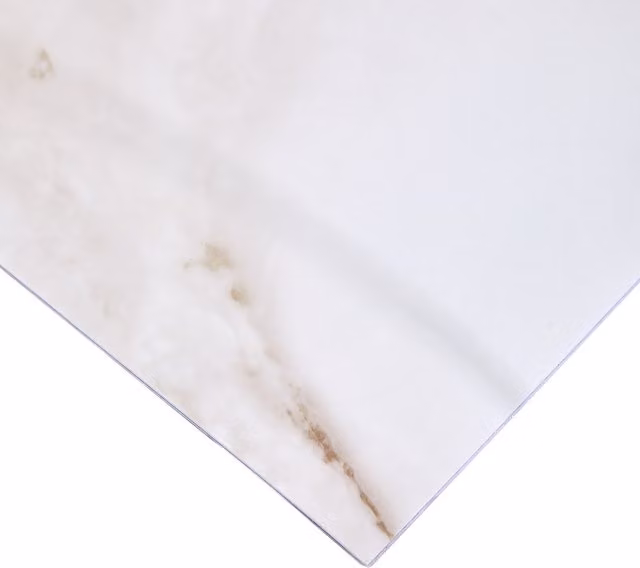 Livingandhome 10-Piece Self-Adhesive White Marble PVC Wall Stickers with Stone Look