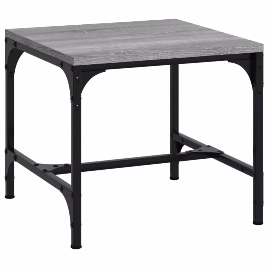 Berkfield Home Set of 2 Grey Sonoma Side Tables, W/D/H: 40 x 40 x 35 cm – 4