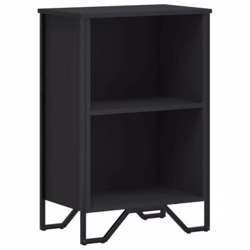 vidaXL Modern Wall-Mounted Bookcase in Black, W/D/H: 50 x 31 x 74.5 cm – 1