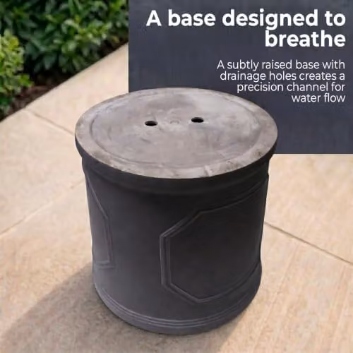 IDEALIST Grey Reinforced Stone Planter, 45 cm Diameter, 57 l – 4