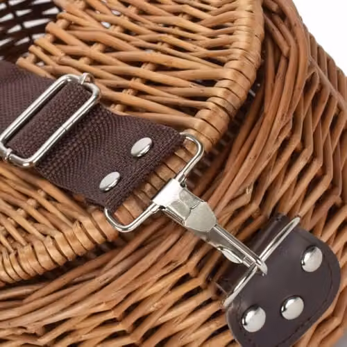 Red Hamper H002 Brown Open Weave Wicker Fishing Tackle Creel Basket – 3