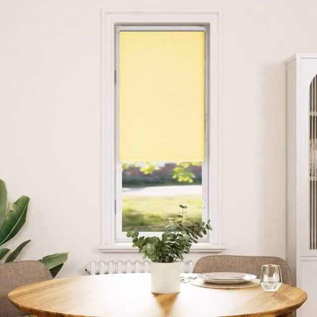 Berkfield Home Yellow Blackout Roller Blind, Thermal Insulating Polyester, W: 40 cm, H: 150 cm