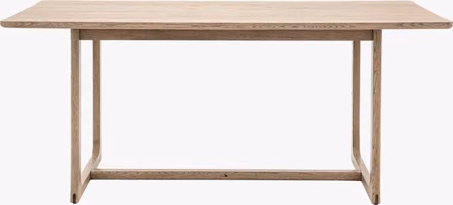 Perch & Parrow Whittle Rectangular Oak Dining Table in Brown