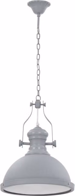 Berkfield Home Round Grey Ceiling Lamp with E27 Fitting