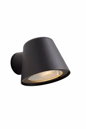 Lucide Dingo LED Dimmable Outdoor Wall Light in Black or Anthracite with GU10 Bulb Replacement and IP44 Rating – 1