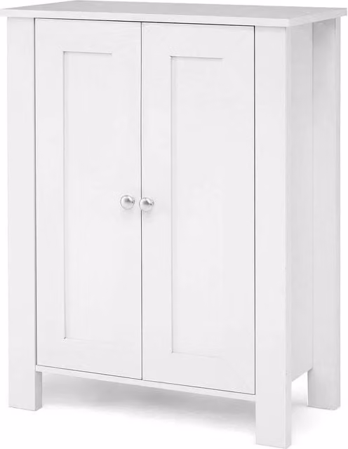 KORVIXA Modern Wooden Storage Organizer in White, W/D/H: 60 x 30 x 80 cm – 1