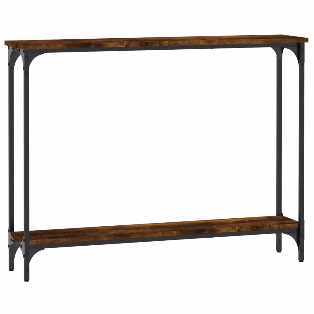 Berkfield Home Smoked Oak Console Table, Brown, W/D/H: 100 x 22.5 x 75 cm – 2