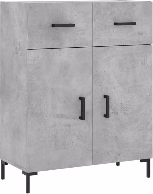 Berkfield Home Modern Sideboard in Grey, W/D/H: 69.5 x 34 x 90 cm