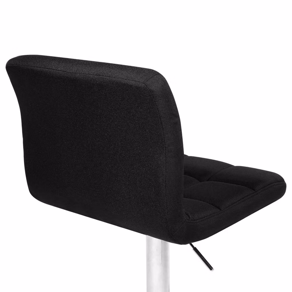 Wyld and Coco Black Fabric Swivel Kitchen Bar Stools, Set of 2 – 5