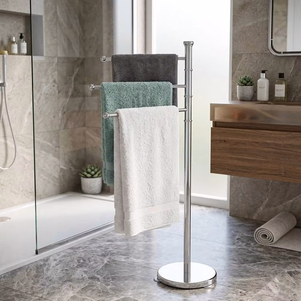 EONLION Silver Stainless Steel Freestanding Towel Rack, Height: 87 cm – 3