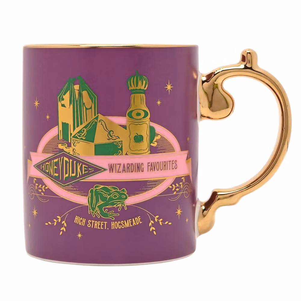 Widdop and Co Harry Potter Honeydukes Ceramic Mug, Purple with Gold and Pink Details, 300ml – 3