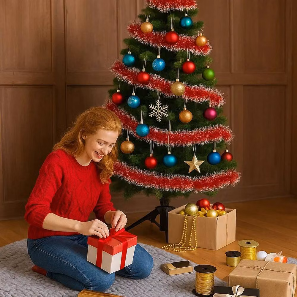 EONLION Red Christmas Tinsel Garland – 2