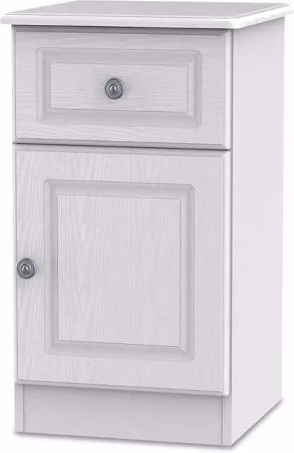 Welcome Pembroke White Ash 1 Drawer Bedside Table