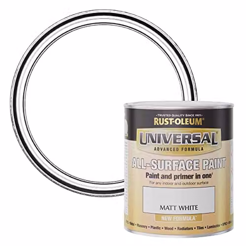 Rust-Oleum Universal Paint and Primer Matt White 750ml