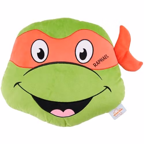 Get Trend Teenage Mutant Ninja Turtles 3D Plush Cushion, Green, W: 34 cm x H: 34 cm