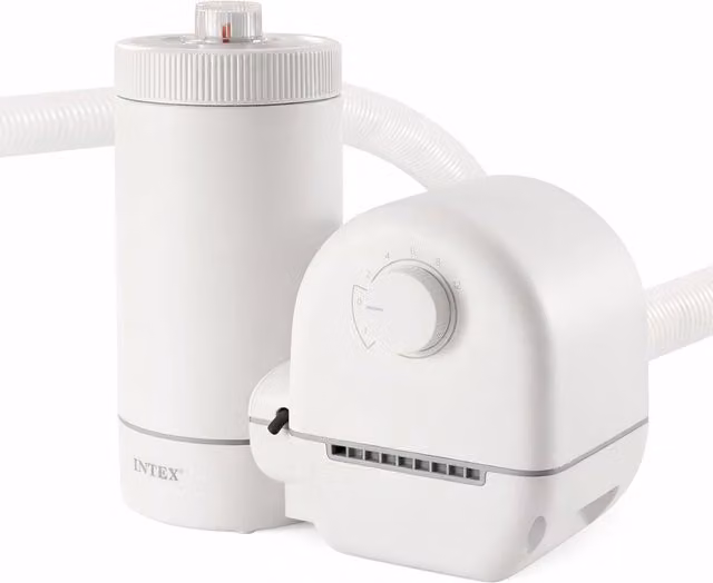 Intex Krystal Clear Cartridge Filter Pump for Pools up to 18ft, Grey and White