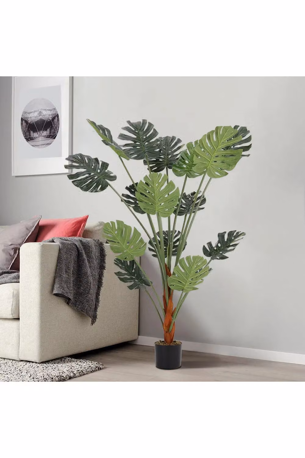 Living and Home 150cm Artificial Tropical Monstera Tree Faux Plant in Green – 2