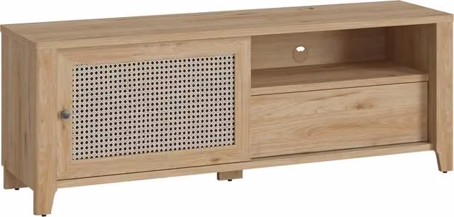 Furniture To Go Cestino TV Unit in Brown Hickory Wood Finish