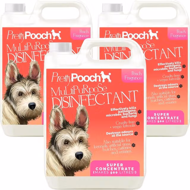 Pretty Pooch Multipurpose 3 in 1 Antibacterial Disinfectant, Peach, 15 kg