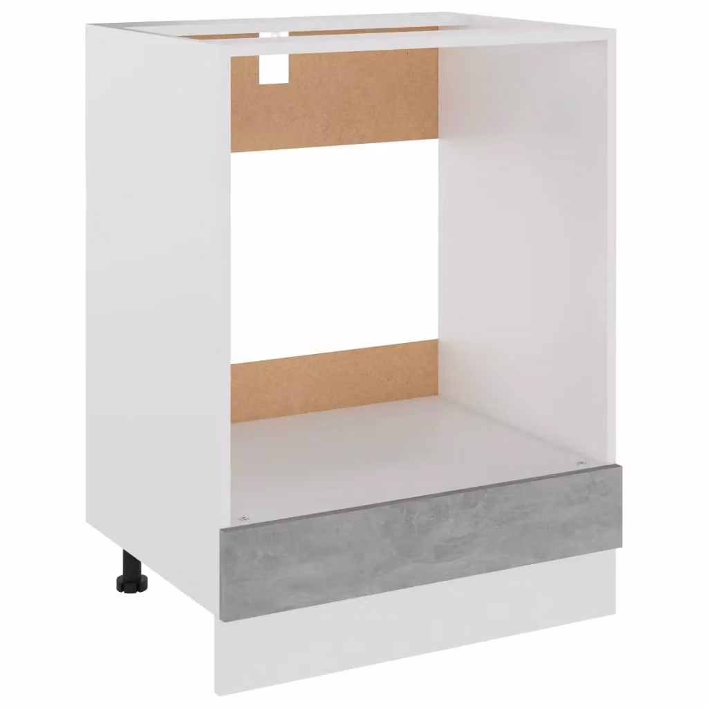Berkfield Home Modern Freestanding Appliance Housing Unit in Grey with Glass Doors, W/D/H: 60 x 46 x 81.5 cm