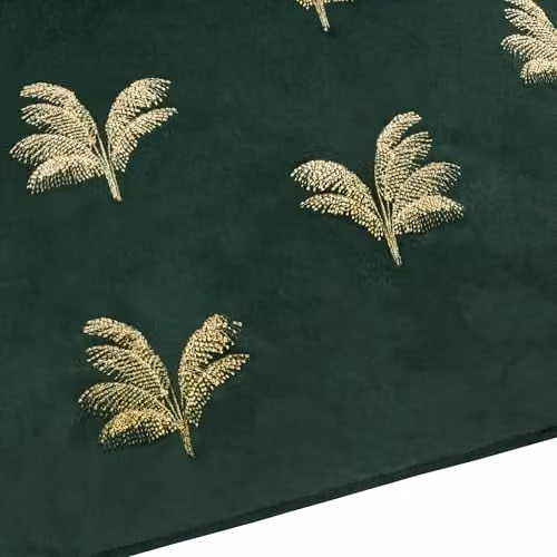 Paoletti Green Velvet Floral Square Cushion with Removable Cover, W/D/H: 45 x 45 x 45 cm – 3