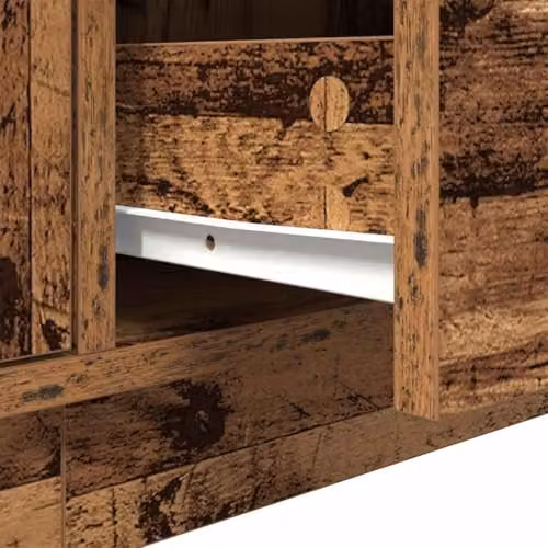 vidaXL TV Cabinet with Integrated LED Lights in Old Wood Brown, W/D/H: 160.5 x 41 x 50 cm – 4