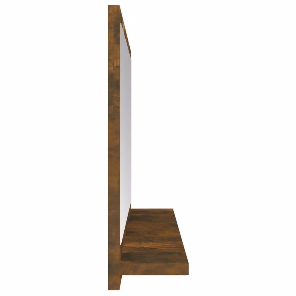 Berkfield Home Smoked Oak Bathroom Mirror, Brown, W/D/H: 40 x 10.5 x 37 cm – 2