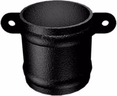 ARP Cast Aluminium Round Downpipe Loose Collar Eared, 76mm, Black (9005 Leatherette)