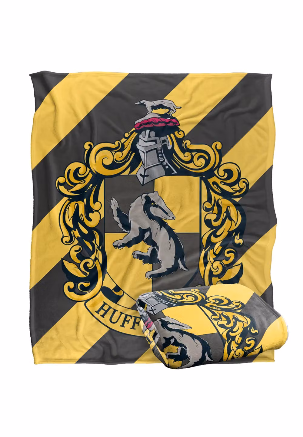 Warner Brothers Harry Potter Hufflepuff Crest 4 White Fleece Throw Blanket W/D/H: 152 x 127 cm – 7