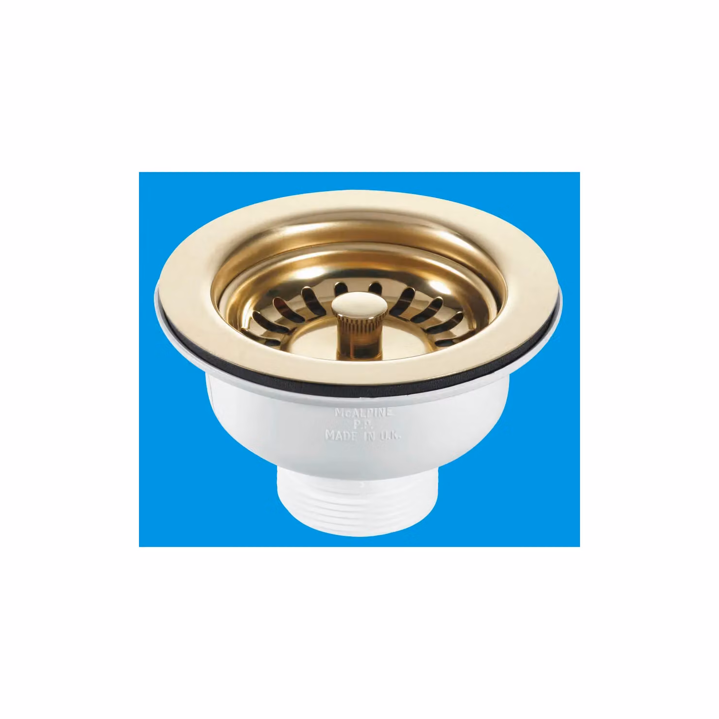 McAlpine 1.5 inch BSWPVD Basket Strainer Waste with 113mm Stainless Steel Flange in White – 2