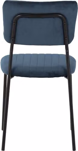 Seconique Sheldon Dining Chairs, Set of 4, Navy Blue Velvet Fabric – 5
