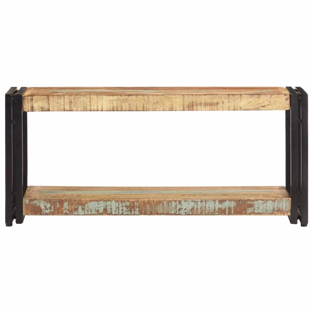 Berkfield Home Industrial TV Cabinet in Brown Solid Reclaimed Mango Wood and Metal, W/D/H: 90 x 30 x 40 cm – 2