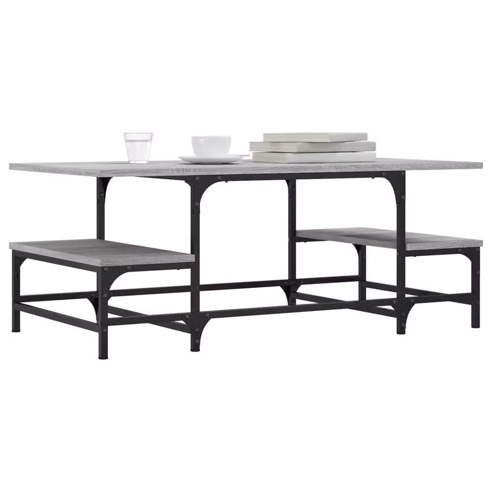 Berkfield Home Grey Sonoma Coffee Table in Engineered Wood, W: 100 cm, D: 50.5 cm, H: 40 cm – 2