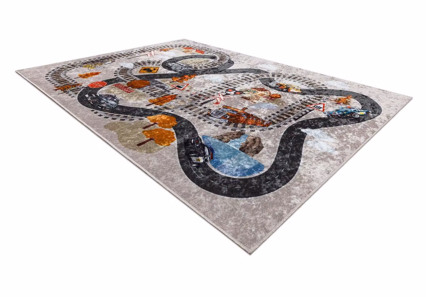 RugsX Junior Kids Motif Rug in Grey, W: 160 cm, L: 220 cm – 3