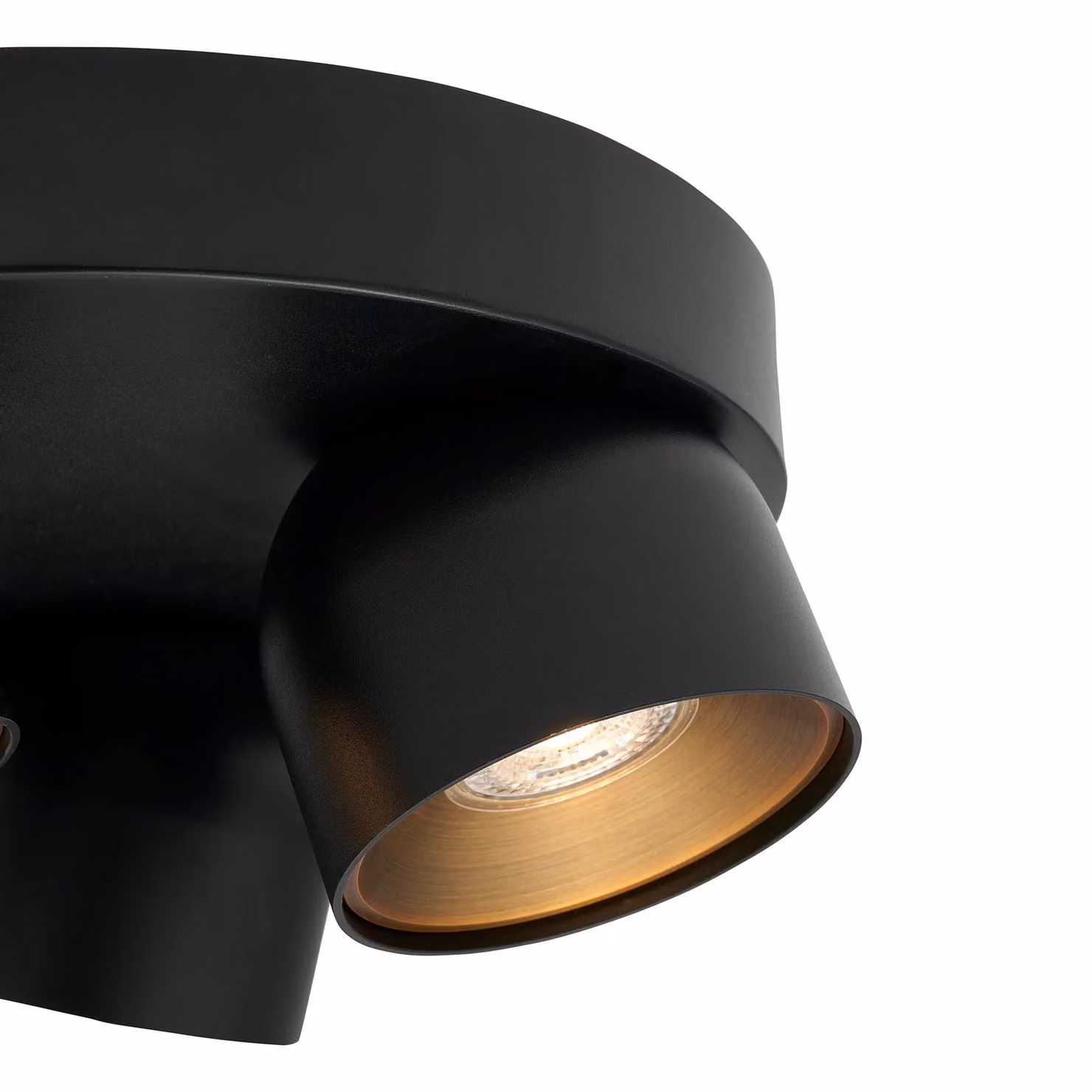 Nordlux Pitcher Tabletop Spot Light in Black Metal with Gold/Brass Accents, GU10 Mains Operated – 3