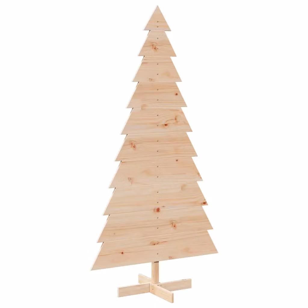 Berkfield Home Rustic Brown Solid Wood Pine Christmas Tree, Height: 180 cm – 2