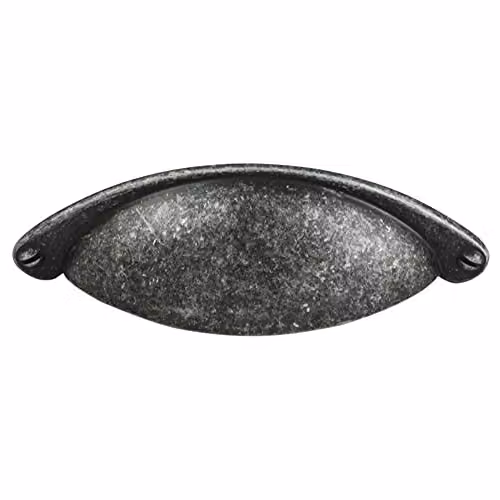 Loops 4 Pack Traditional Cup Pull Handle in Matt Pewter, W: 104 mm, H: 26 mm, Fixing Centres: 64 mm – 2