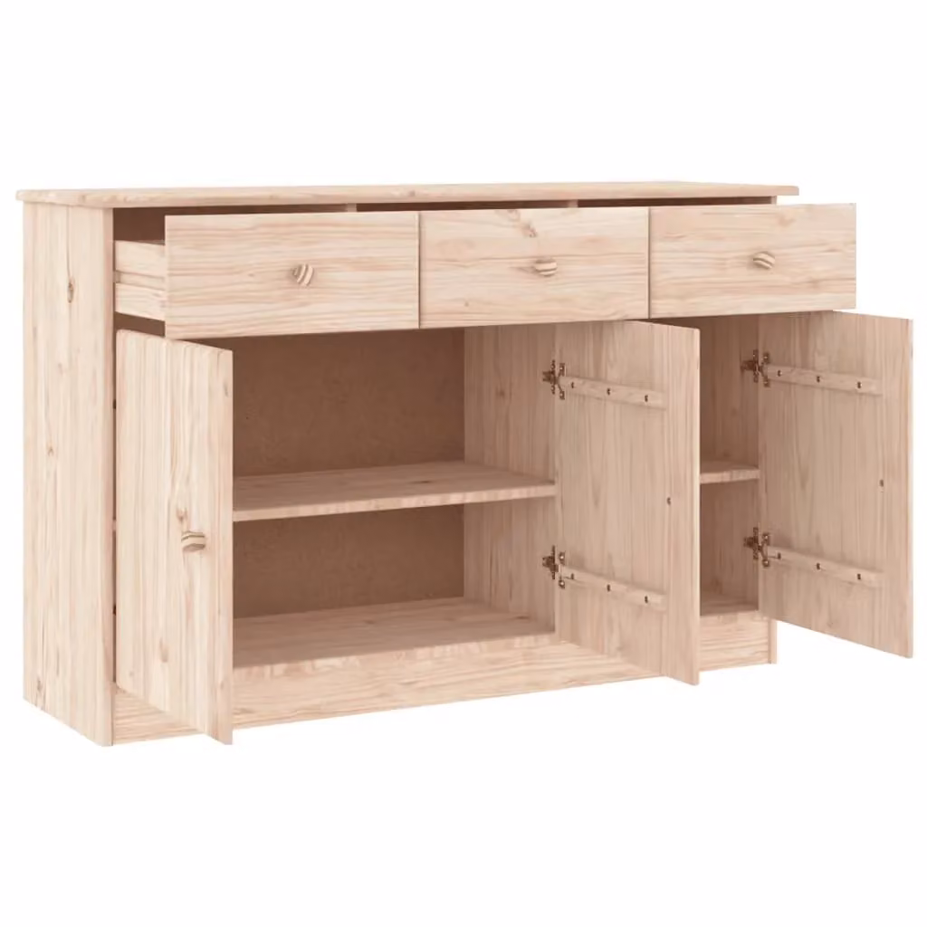 Berkfield Home ALTA Rustic Solid Wood Pine Sideboard, Brown, W/D/H: 112 x 35 x 73 cm – 2