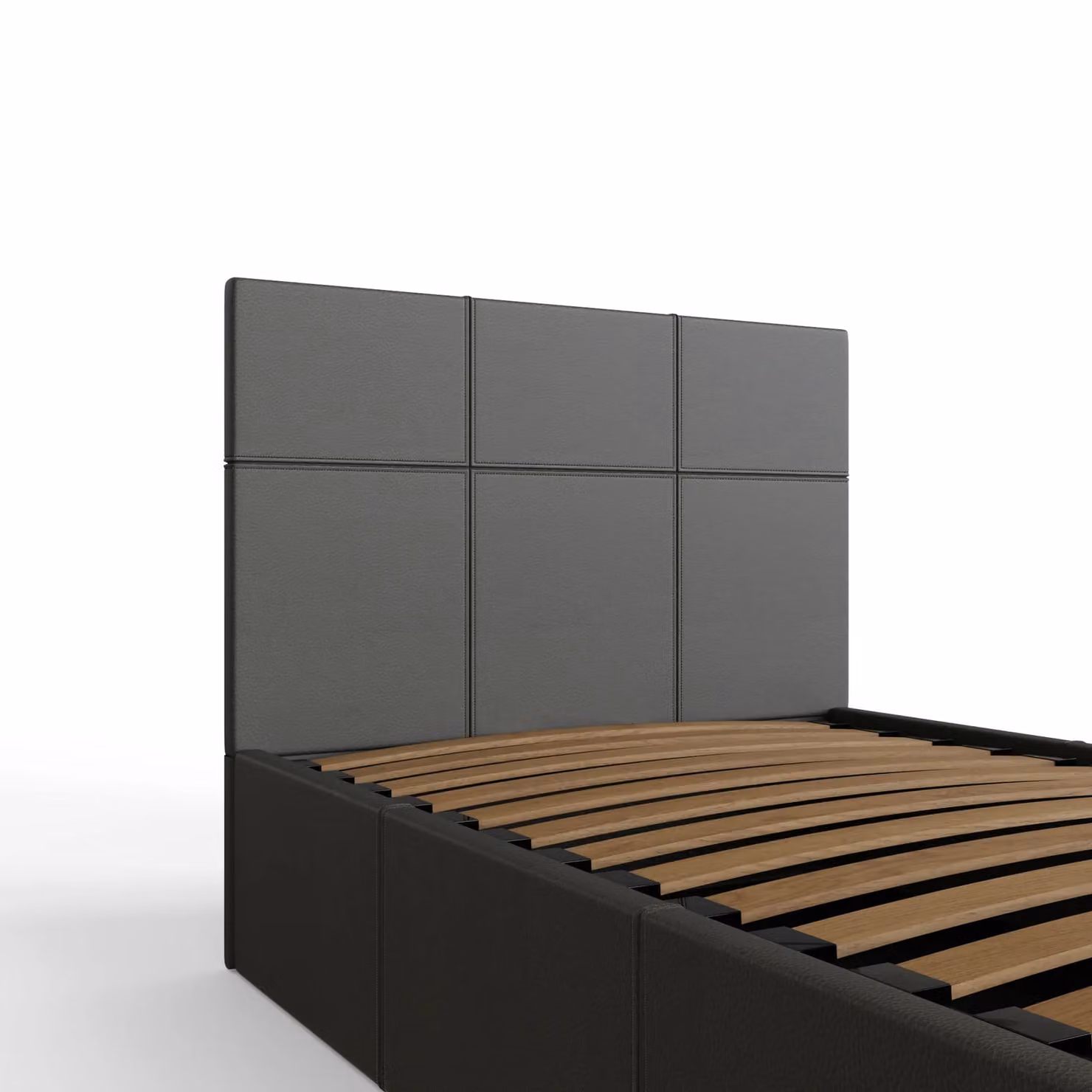 GFW Single Side Lift Ottoman Storage Bed in Dark Grey – 4