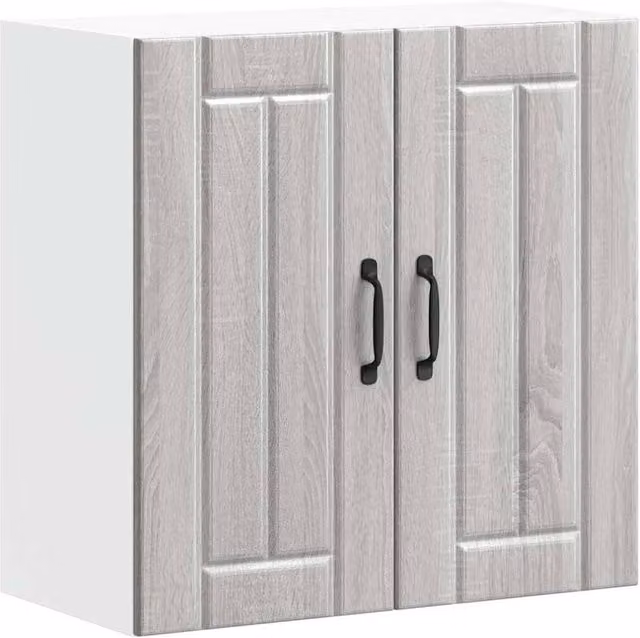 Berkfield Home Lucca Grey Sonoma Kitchen Wall Cabinet with Hinged Doors