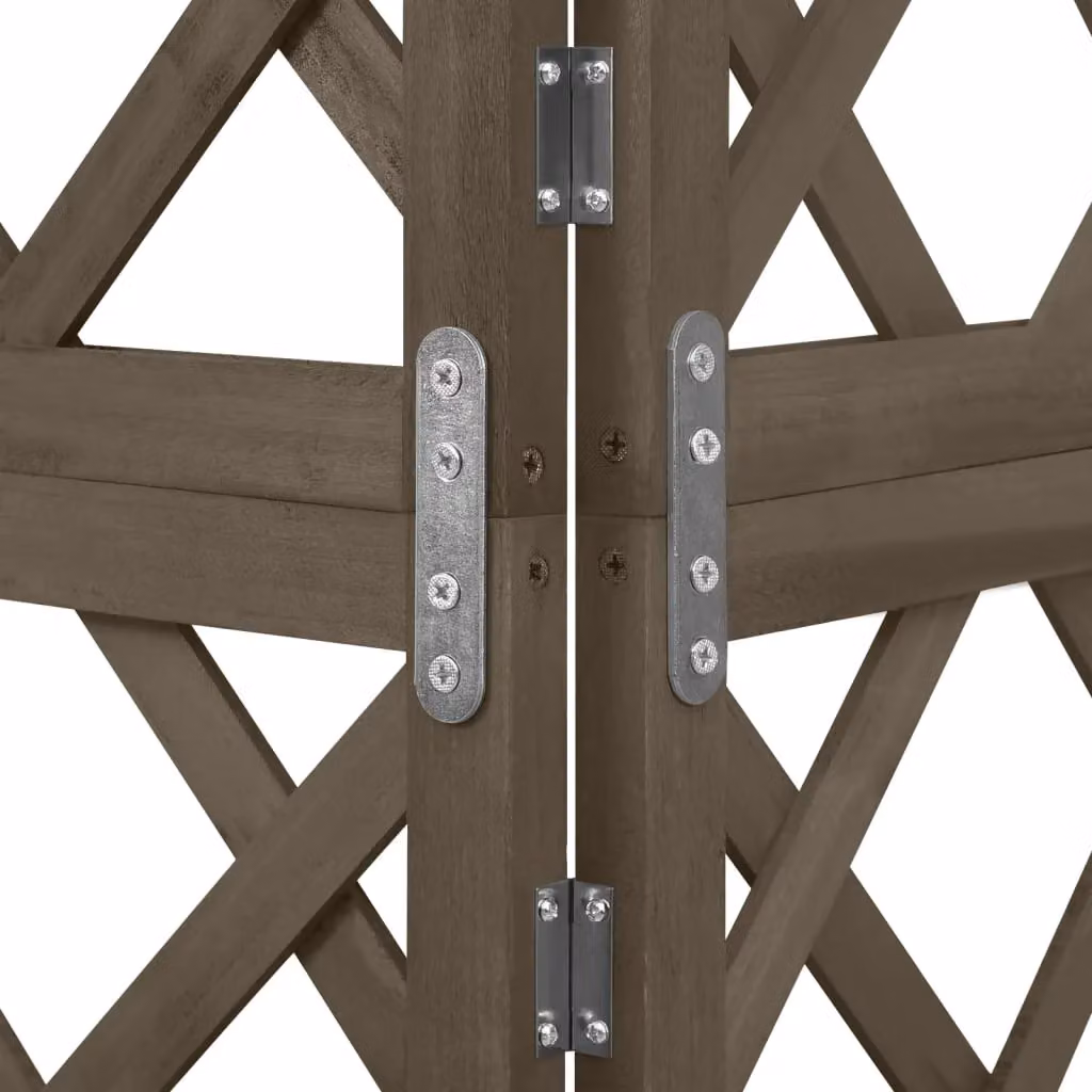 Berkfield Home Grey Corner Trellis Support in Solid Wood, W/D/H: 50 x 50 x 145 cm – 3