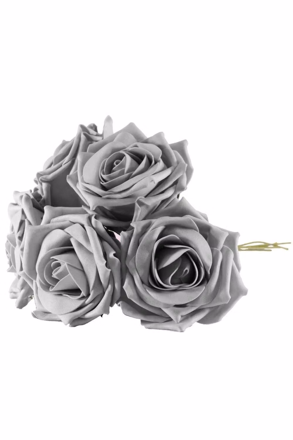 KDMD Pack of 2 Grey Foam Tea Rose Bunches for Weddings – 3