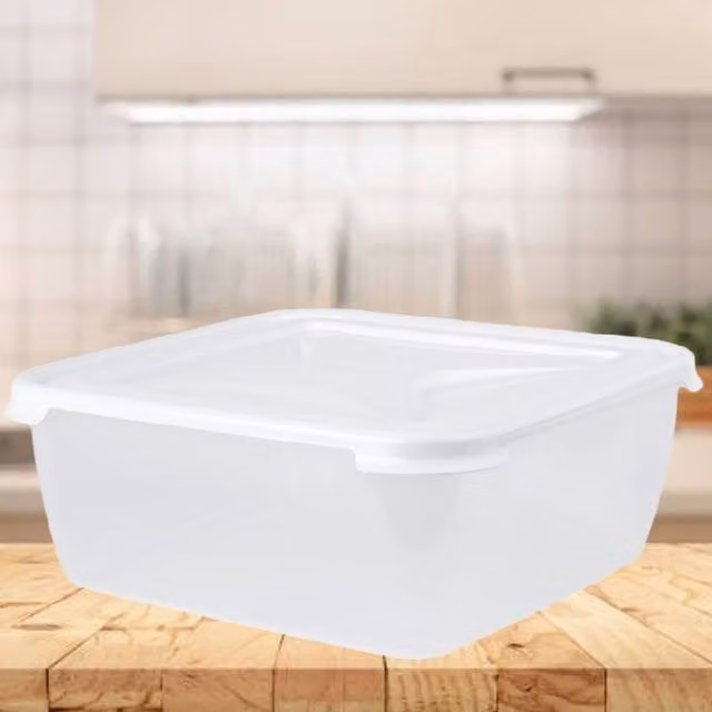 Wham Large Food Storage Container 10 l, Clear and White, W: 32.5 cm, D: 13 cm
