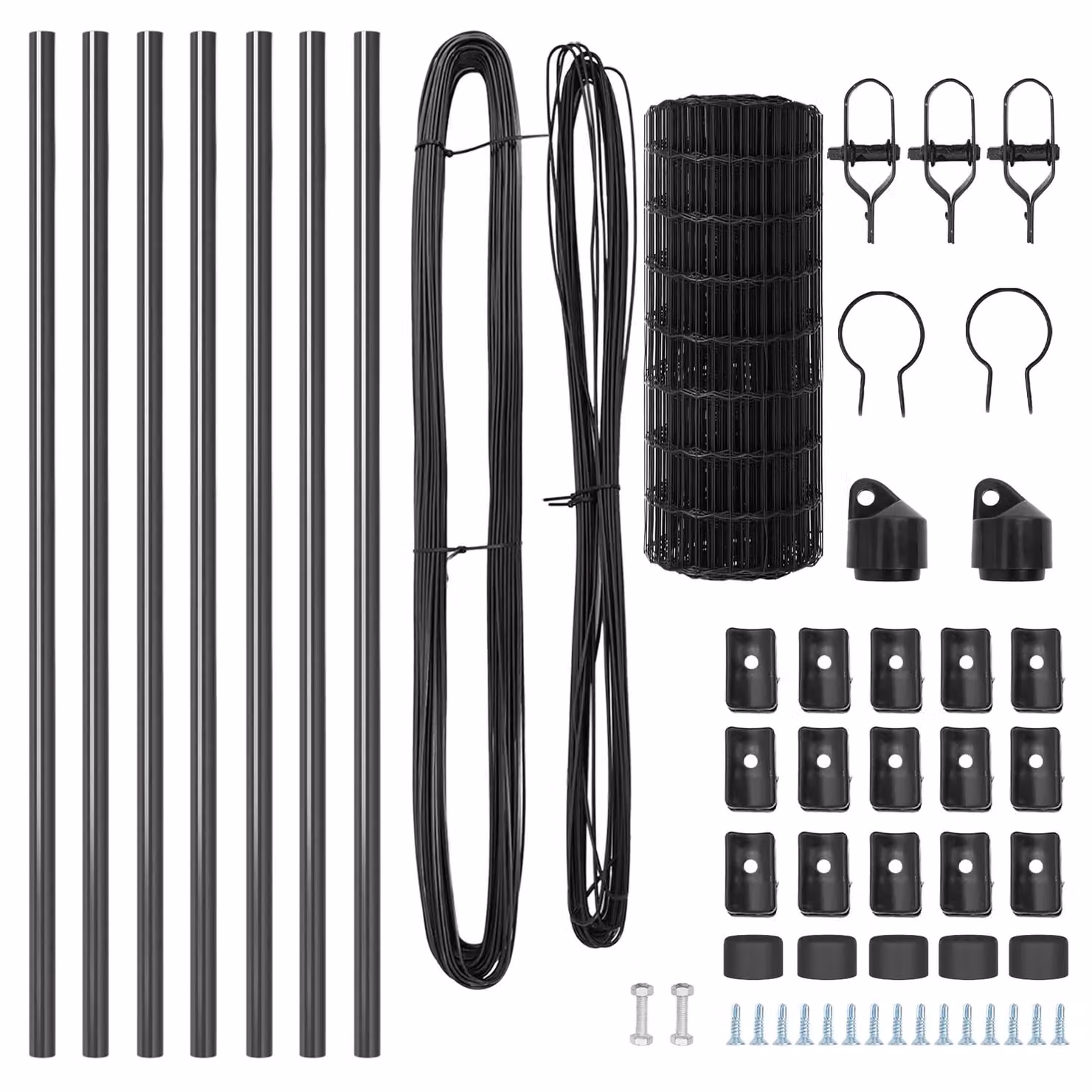 Berkfield Home Euro Fence with 13 Posts, Galvanised Steel, Grey and Silver, W: 25 m, H: 0.8 m – 3